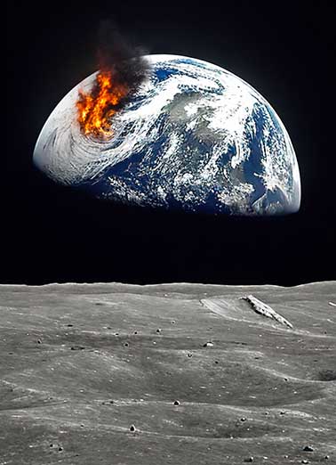 Cake From Moon Funny Birthday Card    I'm not saying you're getting older but this is a photo of your cake from the moon!